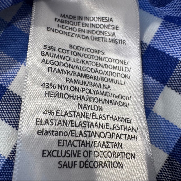 Polo Ralph Lauren Boys Short sleeve Button Down Shirt size 7 Checkered Blue - Picture 7 of 10